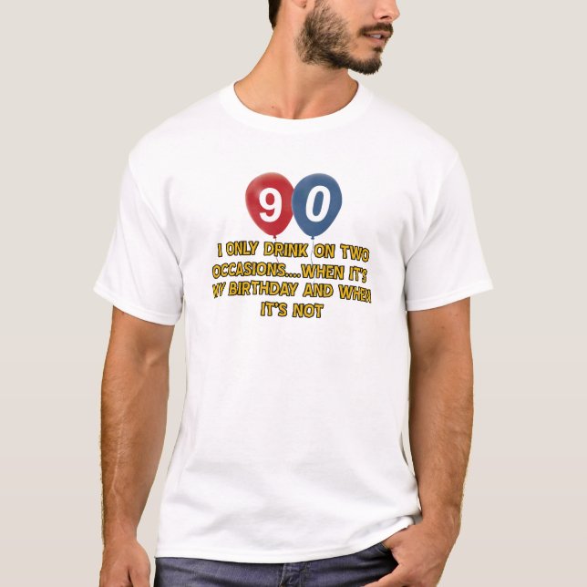 Camiseta Design do aniversário das pessoas de 90 anos (Frente)