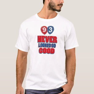 Camiseta Design do aniversário das pessoas de 93 anos
