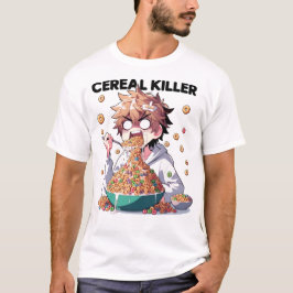 Camiseta Design do Assassino de Cereal Engraçado