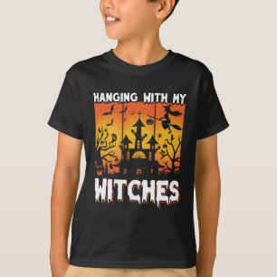 Camiseta Design do Assustador do Halloween com morcego de b