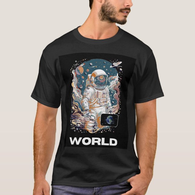 Camiseta Design do Astronauta Mundial (Frente)