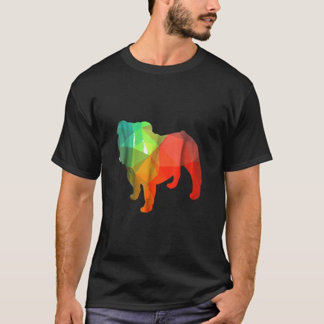Camiseta Design do Bulldog Poly Inglês (Frente)