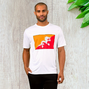 Camiseta Design do Butão com Dragão Branco
