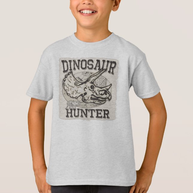 Camiseta Design do caçador do dinossauro por estúdios de (Frente)