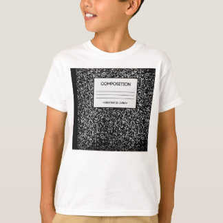 Camiseta Design do caderno da composição