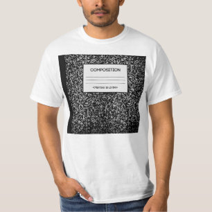 Camiseta Design do caderno da composição