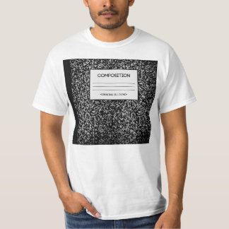 Camiseta Design do caderno da composição