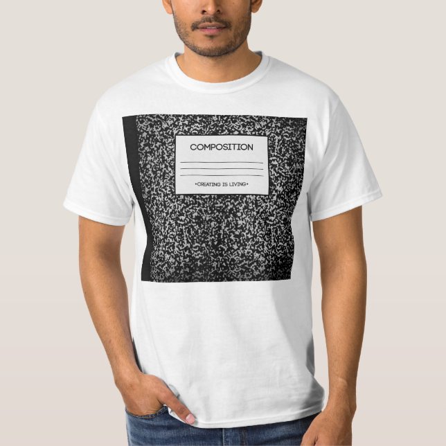 Camiseta Design do caderno da composição (Frente)