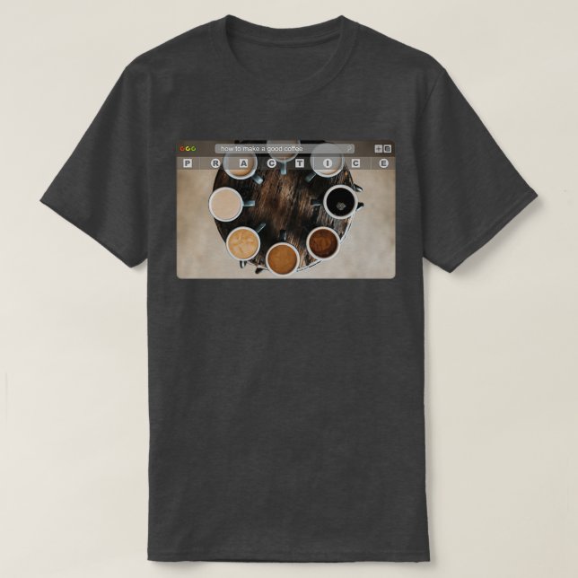 Camiseta Design do café (Frente do Design)