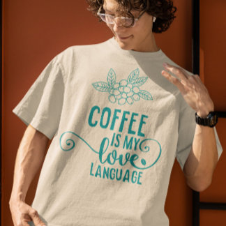 Camiseta Design do café - Tipografia do amor pelo café