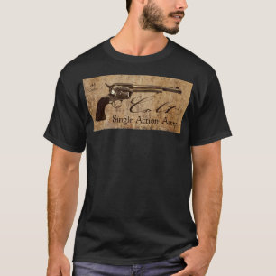 Camiseta Design do calibre do exército .45 da ação do potro