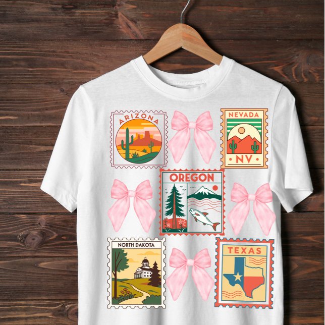 Camiseta Design do Carimbo Postal Coquette dos Estados Unid (Criador carregado)