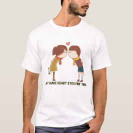 Camiseta Design do casal do Tema do dia de os namorados
