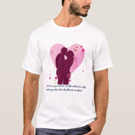 Camiseta Design do casal do Tema do dia de os namorados