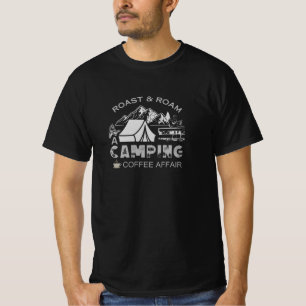 Camiseta Design do Caso de Café de Campanha do Roast & Roam
