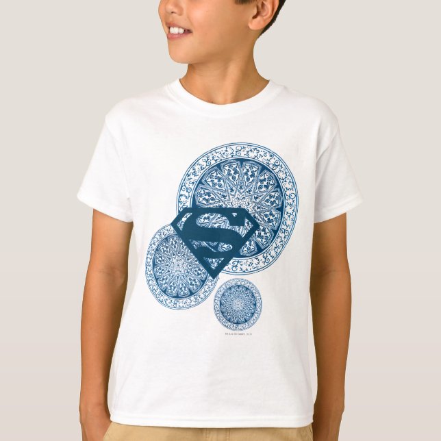 Camiseta Design do Círculo Azul da Supergirl (Frente)