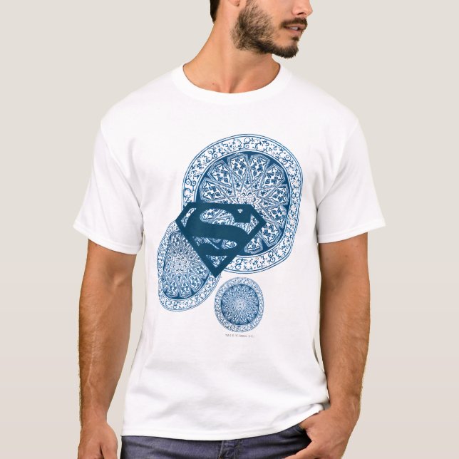 Camiseta Design do Círculo Azul da Supergirl (Frente)