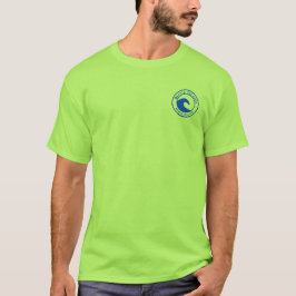 Camiseta Design do Círculo de Onda do Oceano Azul da Ilha B