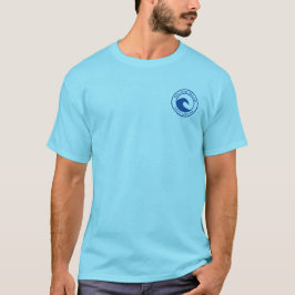 Camiseta Design do Círculo de Onda do Oceano Azul Hilton He
