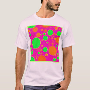 Camiseta Design do círculo retrorreflector Neon Pink & Gree