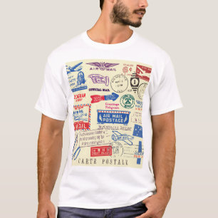 Camiseta Design do Conjunto de Carimbos do Documento Vintag