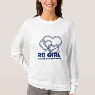 Camiseta Design do coração da menina do RA:: Artrite