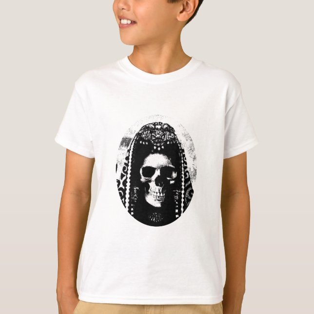 Camiseta Design do crânio do Grim Reaper (Frente)