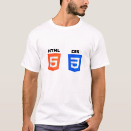 Camiseta DESIGN do desenvolvedor da Web HTML5 e CSS3
