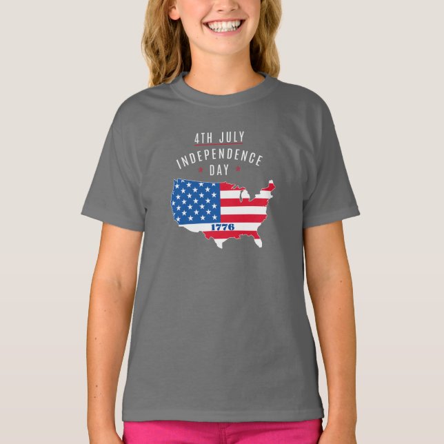 Camiseta design do Dia da Independência em 4 de JULHO (Frente)