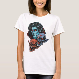 Camiseta Design do Dia das Bruxas de Spookire e Skulls Mons
