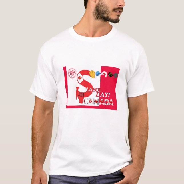 Camiseta Design do Dia do Trabalho do Canadá por Coleção Kr (Frente)