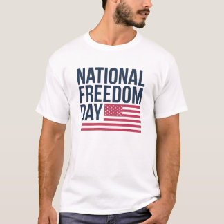 Camiseta Design do Dia Nacional da Liberdade Americano