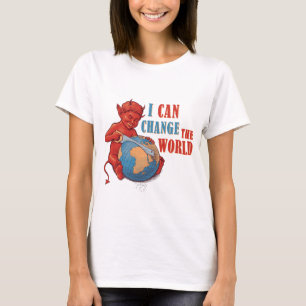 Camiseta Design do Diabo Menino com Humor Negro