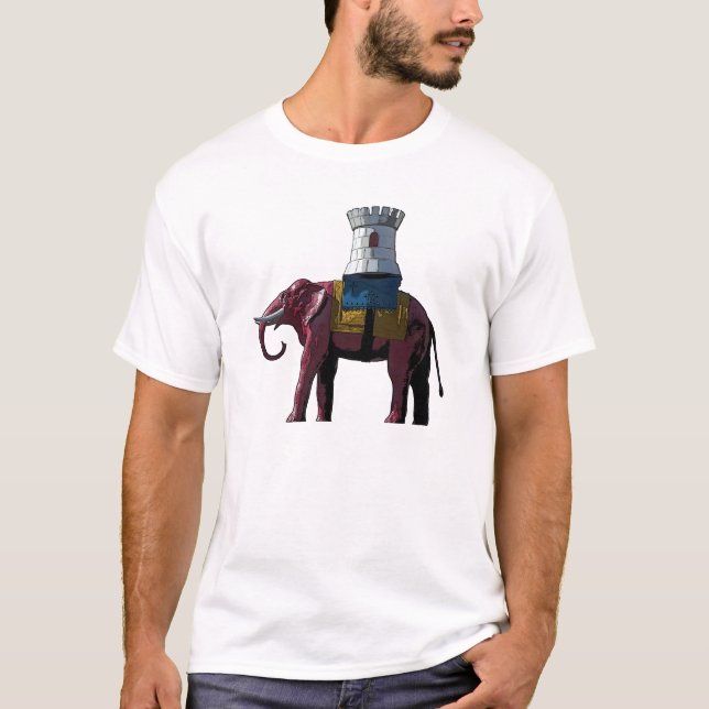 Camiseta Design do elefante e do castelo (Londres) (Frente)