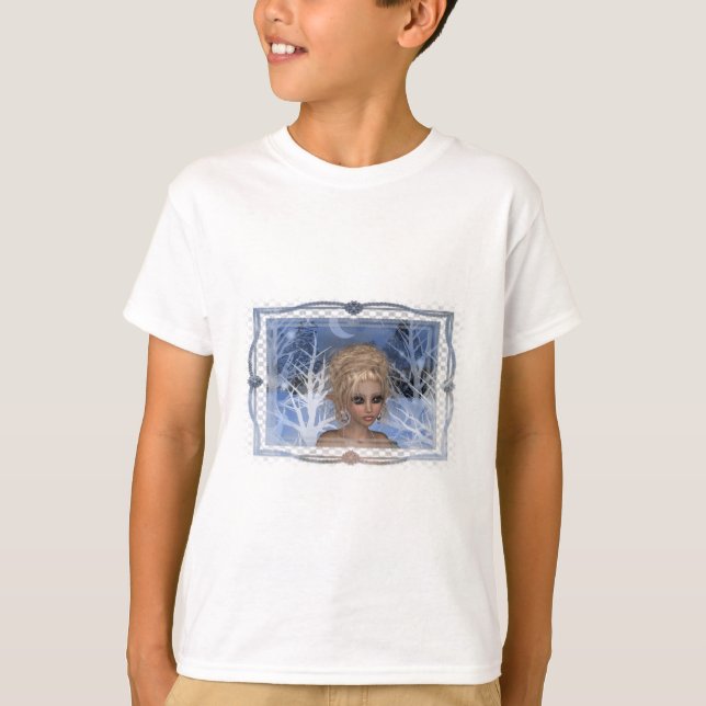 Camiseta Design do Elf do inverno Noturno (Frente)