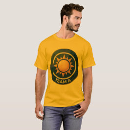 Camiseta Design do Emblema do Time A Sun Emblem | Equipe de