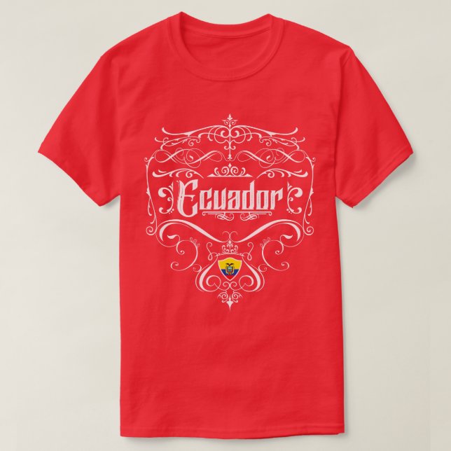 Camiseta Design do Equador Vintage (Frente do Design)