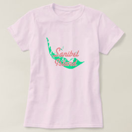 Camiseta Design do esboço do mapa da ilha de Sanibel