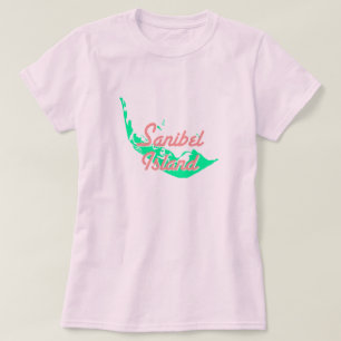 Camiseta Design do esboço do mapa da ilha de Sanibel