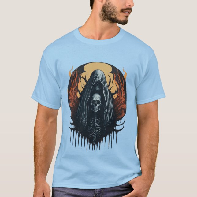 Camiseta Design do Espectral de Metal de Morte de Assombraç (Frente)