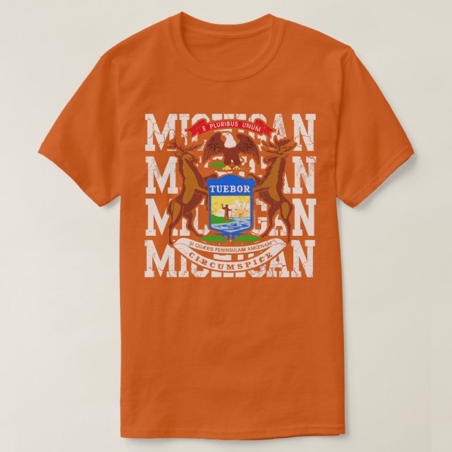 Camiseta Design do Estado do Michigan (Frente do Design)