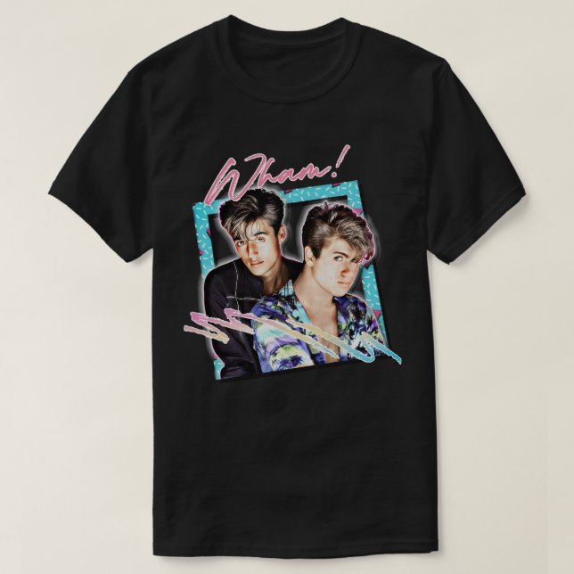 Camiseta Design do estilo de imagem Wham 80s (Frente do Design)