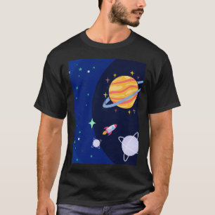 Camiseta Design do Explorador de Espaços Externos