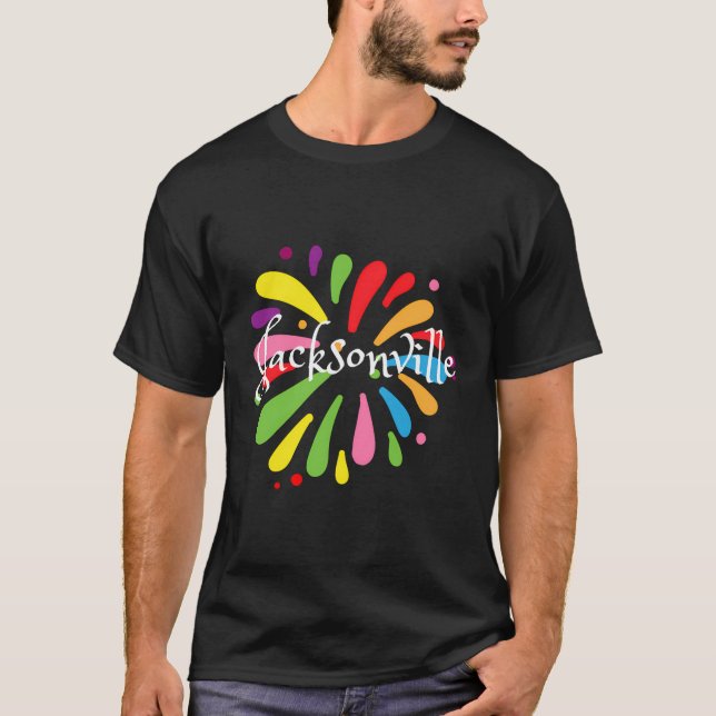 Camiseta Design do Festival Colorido de Souvenir em Jackson (Frente)