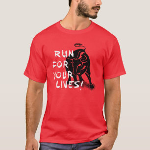 Camiseta Design do funcionamento de touro de San Fermin: