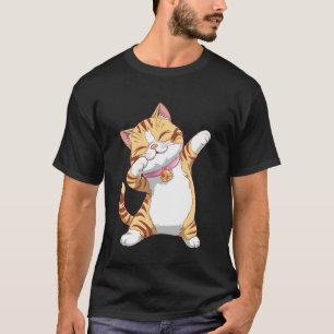 Camiseta Design do Gato Dabbing - Gato Funky de Dança Dab p