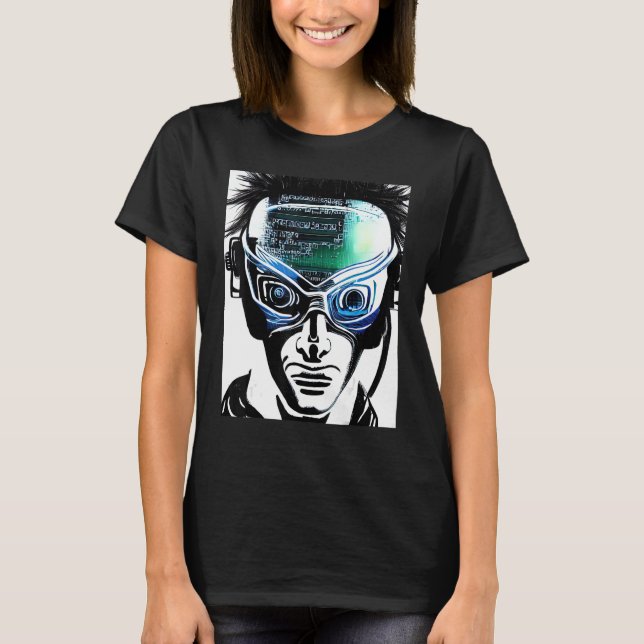 Camiseta Design do Geek do Hacker Cyberpunk_8 (Frente)
