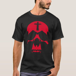 Camiseta Design do Gráfico Gótico do Demônio Vermelho