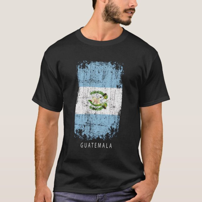 Camiseta Design do Guatemala Souvenir - Bandeira do país Gu (Frente)