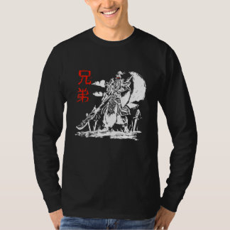 Camiseta Design do Guerreiro Japonês Samurai Ninja Kanji
